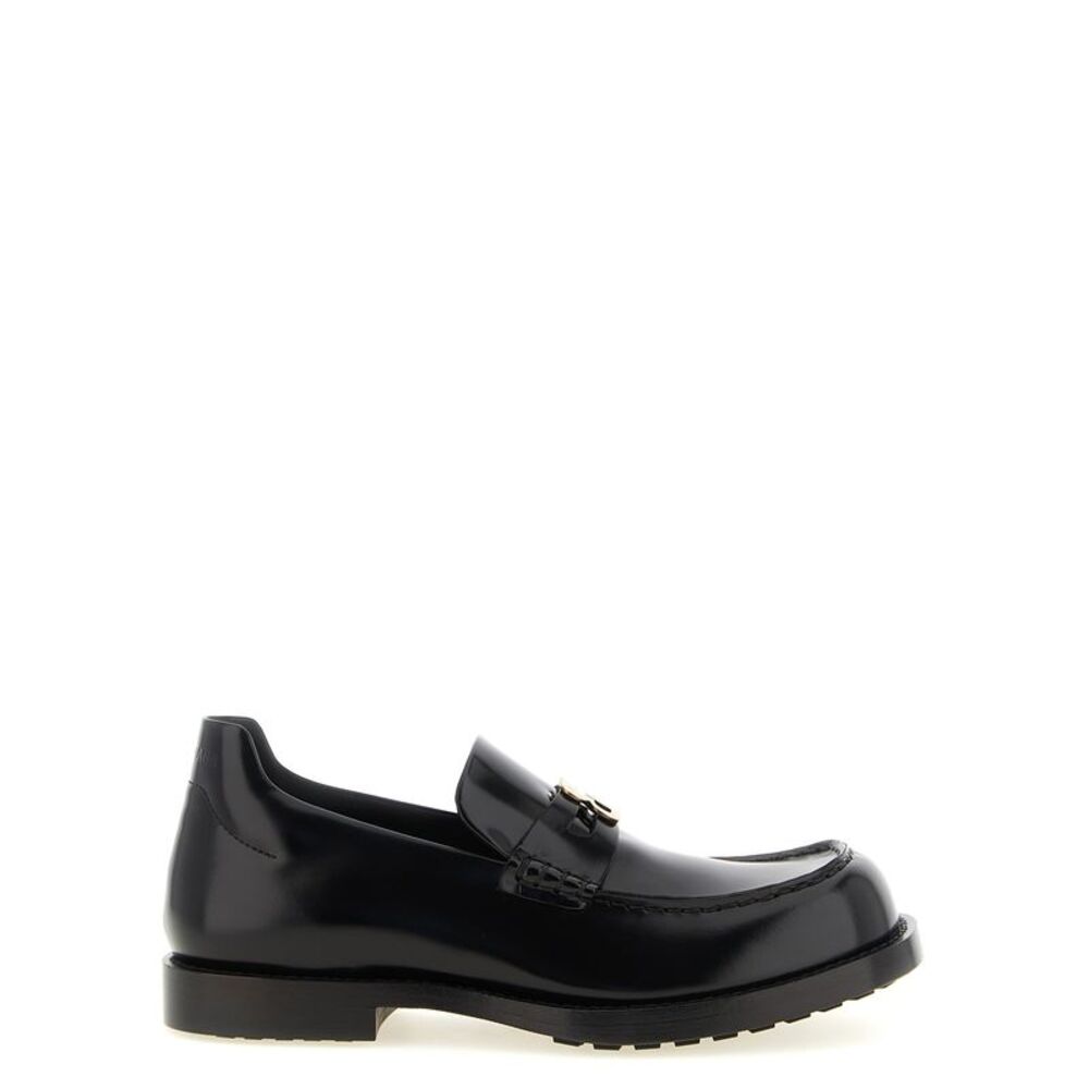 Balenciaga Black Calfskin Slip-On Women's Loafers